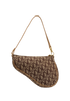 Trotter Saddle Pouch, &pound;695, Handbags, Brown, Canvas, Back view
